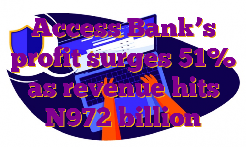 Access Bank’s profit surges 51% as revenue hits N972 billion