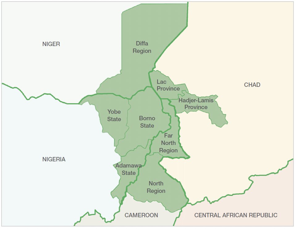 Lake Chad Basin regions affected by the Boko Haram crisis