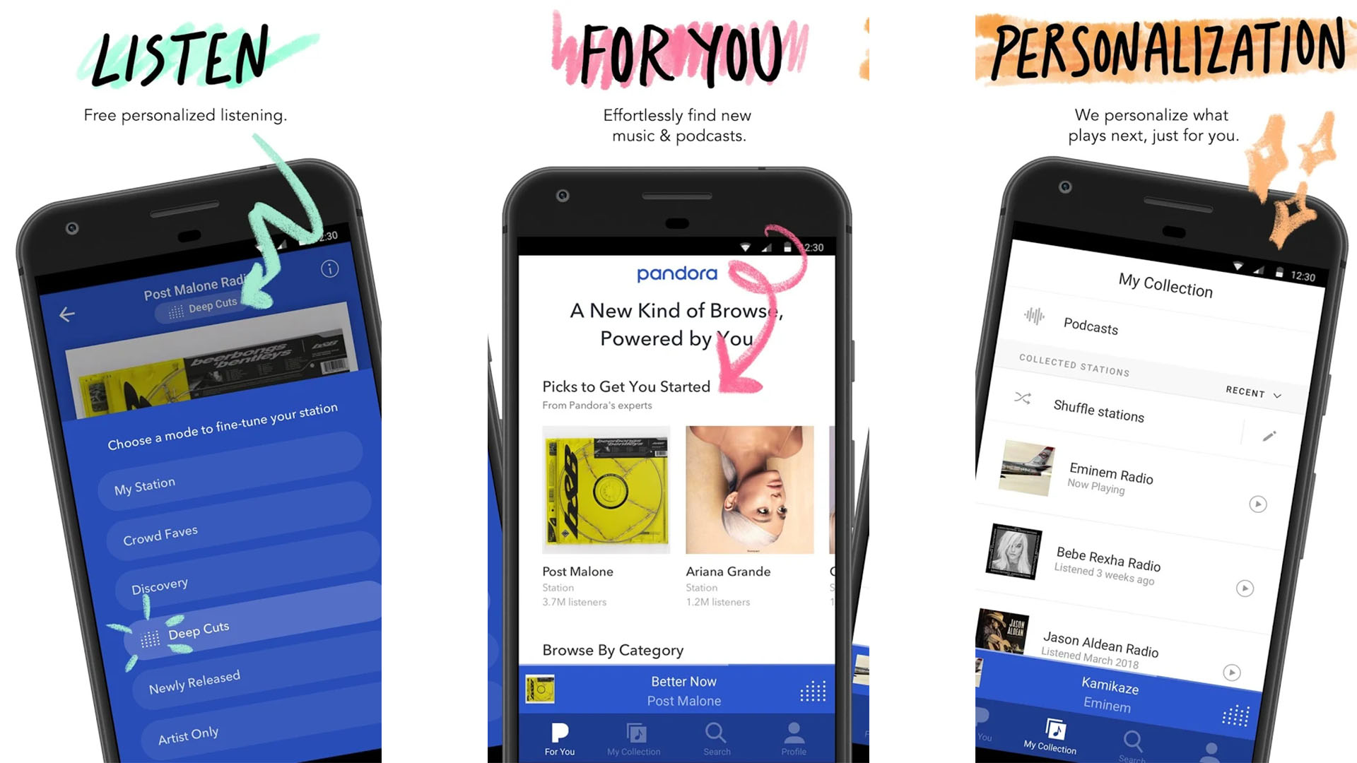 Pandora screenshot 2020