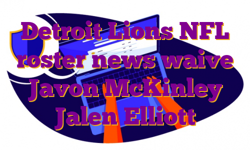 Detroit Lions NFL roster news waive Javon McKinley Jalen Elliott