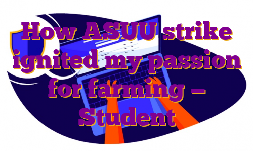 How ASUU strike ignited my passion for farming — Student