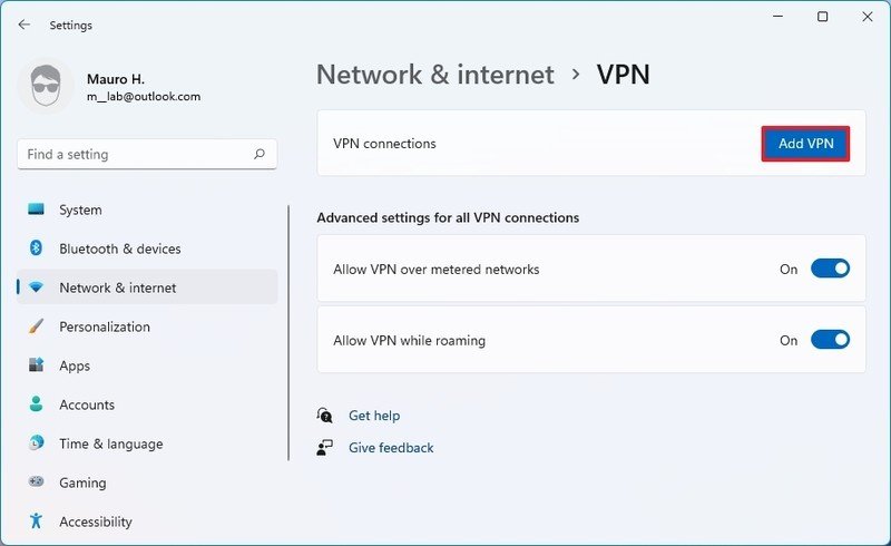 Add VPN option