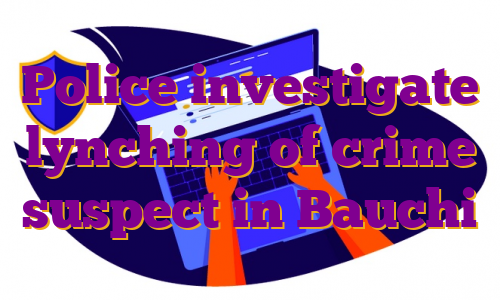 Police investigate lynching of crime suspect in Bauchi