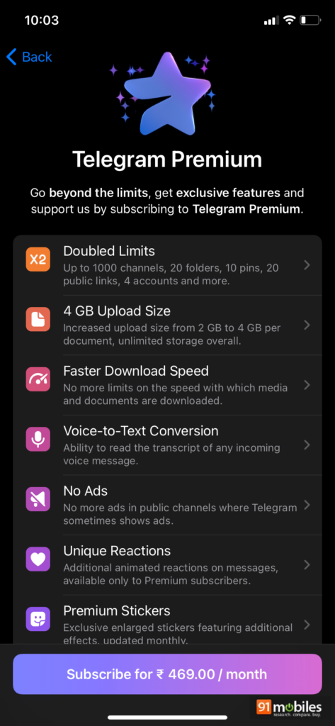 Telegram Premium Tier