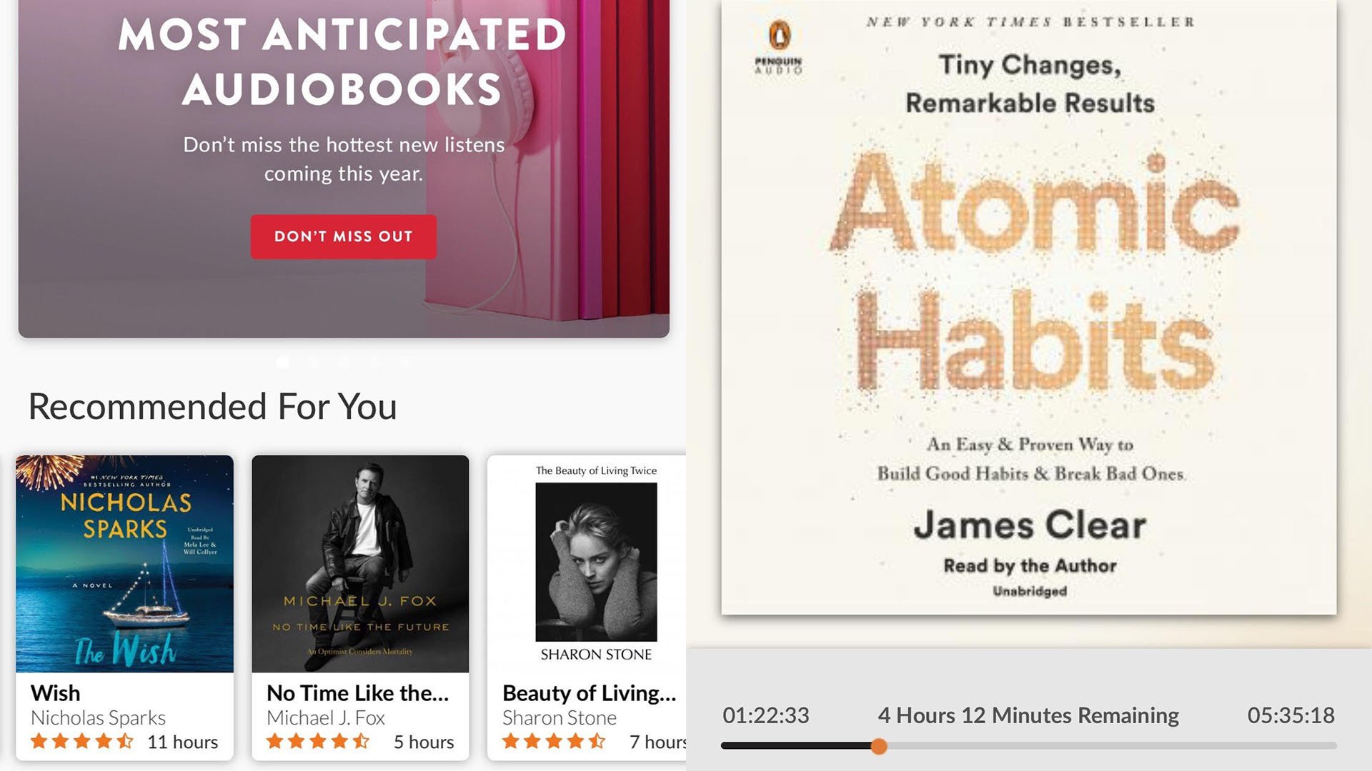 audiobooks screenshot