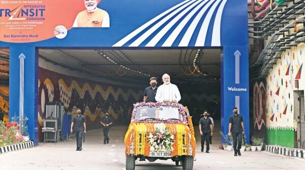 Narendra Modi, Pragati Maidan, Pragati Maidan tunnel, Pragati Maidan tunnel underpass, Delhi news, Delhi city news, New Delhi, India news, Indian Express News Service, Express News Service, Express News, Indian Express India News 