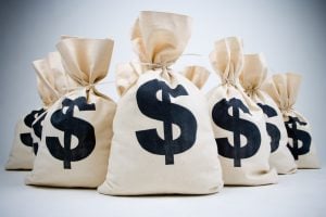 lot of money bags