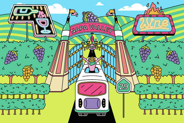 Napa in Flux illustration
